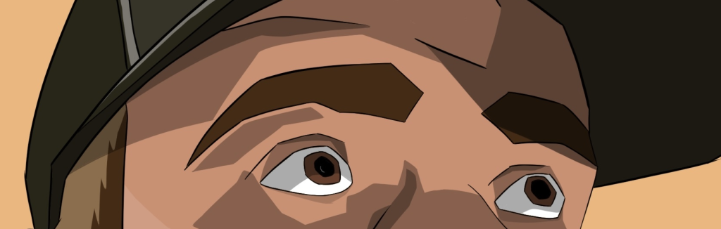 A self portrait, cropped to show mostly just the eyes